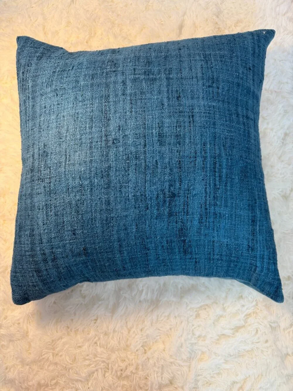 Crate and Barrell Turquoise Solid Velvet  Throw Pillow